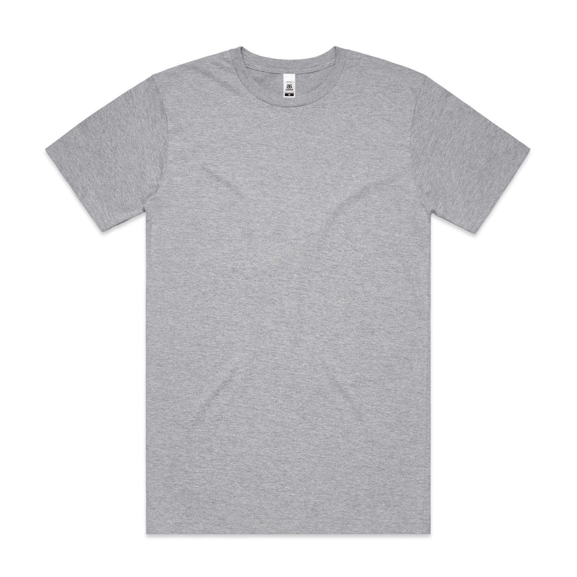 As Colour Men's block T shirt 5050 (No print no sale) Casual Wear As Colour GREY MARLE SML 